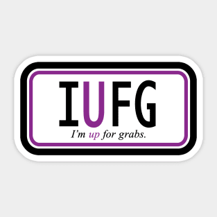 I'm up for grabs Sticker